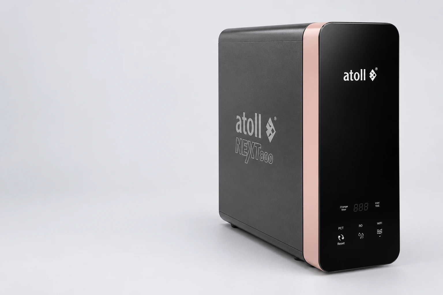 atoll NEXT 800: графитовый корпус, чёрная лицевая панель и металлический акцент